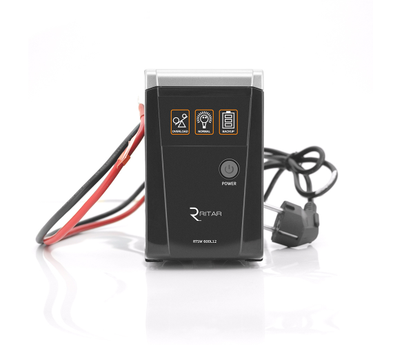 ДБЖ з правильною синусоїдою RITAR RTSW-500 LED (300Вт), 12В під зовнішній АКБ, струм заряду 5-7А