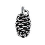 Метал. підвіска "шишка" срібло (см) 4 шт. в уп., фото 2