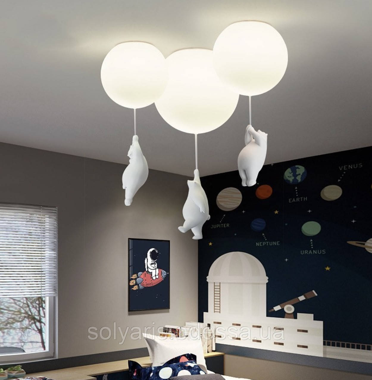 Люстра в дитячу ведмедик 1 шт 20 см 2210-200, фото 1