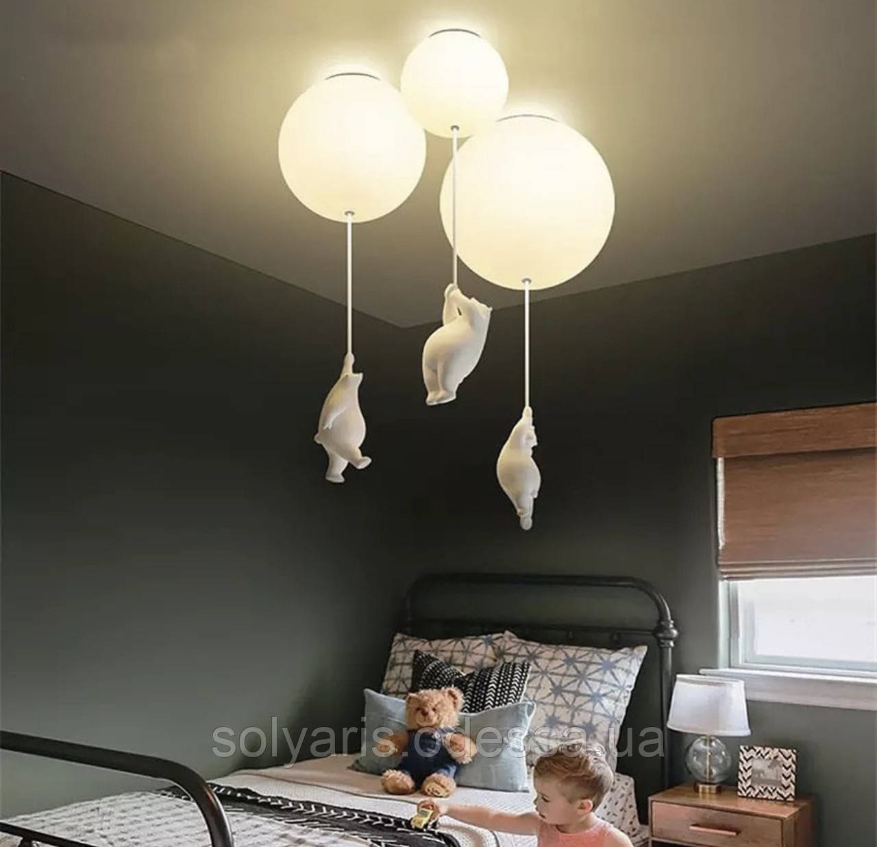 Люстра в крихітку ведмедик 1 шт 25 см 2210-250, фото 1