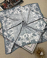 Шелковый платок Рита 90*90 см серый