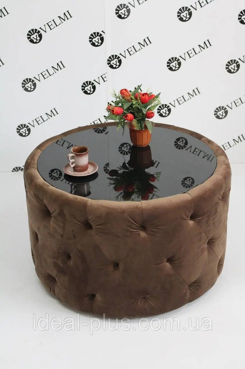 Журнальний столик Imperia Пуф-банкетка круглий міні столик для салону пуф для дому VM340, фото 1
