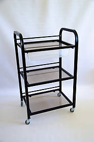 Візок косметологічний з висувним лотком етажерка для косметолога столик для нарощування вій LV-S8-I_b