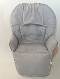 Чохол DavLu на стільчик для годування Capella, Bambi світло-сірій (Ch-376), фото 2