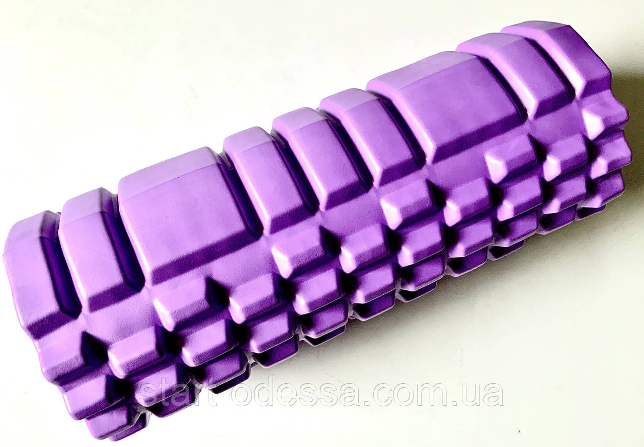 Роллер массажный (Grid Roller) для йоги, пилатеса сиреневый 33*14 см - фото 4 - id-p579474290