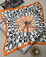 Шелковый платок Ната 90*90 см оранжевый