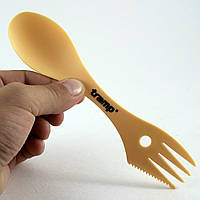 Ложка-вилка (ловилка) пластмассовая Tramp желтый столовый прибор ложка вилка нож