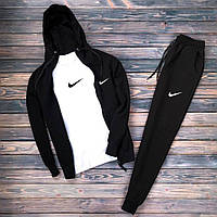 Чоловічий спортивний костюм трійка ( зіппер + штани ) лого Nike S M L XL XXL