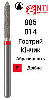 885-014-FG NTI Бор Алмазный цилиндр с острым концом для турбинного наконечника ( Красный ) 885.314.014 F