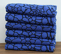 Качественное полотенце махровое для лица Kamyshek синий цвет 50х90 см