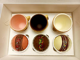 Набір із 6 шт. 3 їстівних чашок печива та 3 бомбочки з маршмелоу 30051