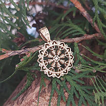 Шолом жаху, Егісхьяльм, Кулон, амулет, талісман, срібло 925, золото 585, бронза, фото 5