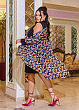 Елегантна сукня приталеного силуету з креп-дайвінгу та накидка з шифону великих розмірів, фото 7