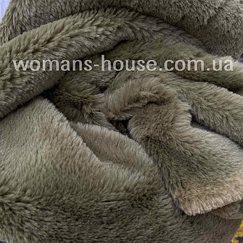Хутро штучне мокре кролик Хакі 350 grm