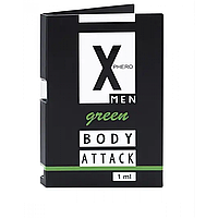 Парфуми з феромонами для чоловіків X phero Men Green Body Attack, 1 ml