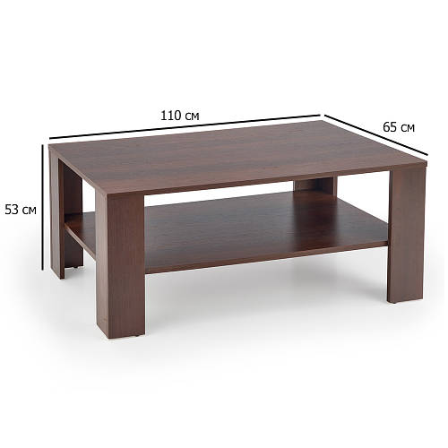 Купить Прямоугольный журнальный столик с полкой Kwadro 110х65х53 см ...
