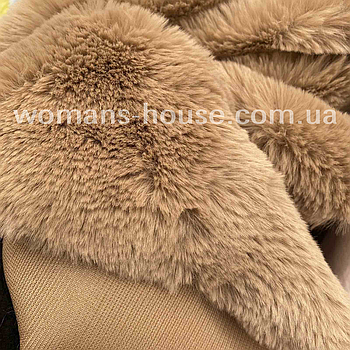 Штучне хутро мокрий кролик Кава з молоком 350 grm