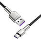 USB кабель Type-C роз'єм Baseus Cafule Series Metal Data Cable (1м, 66W). Black, фото 8