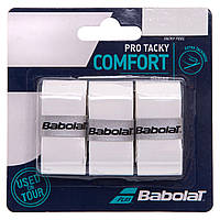 Обмотка на ручку ракетки Overgrip BABOLAT BB653039-101 PRO TACKY x3 TENNIS GRIP USEX WHT 3шт білий