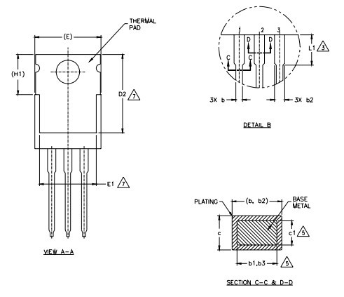 Полевой транзистор IRFB3206 60V/210A, N-канальный МОП транзистор MOSFET ...