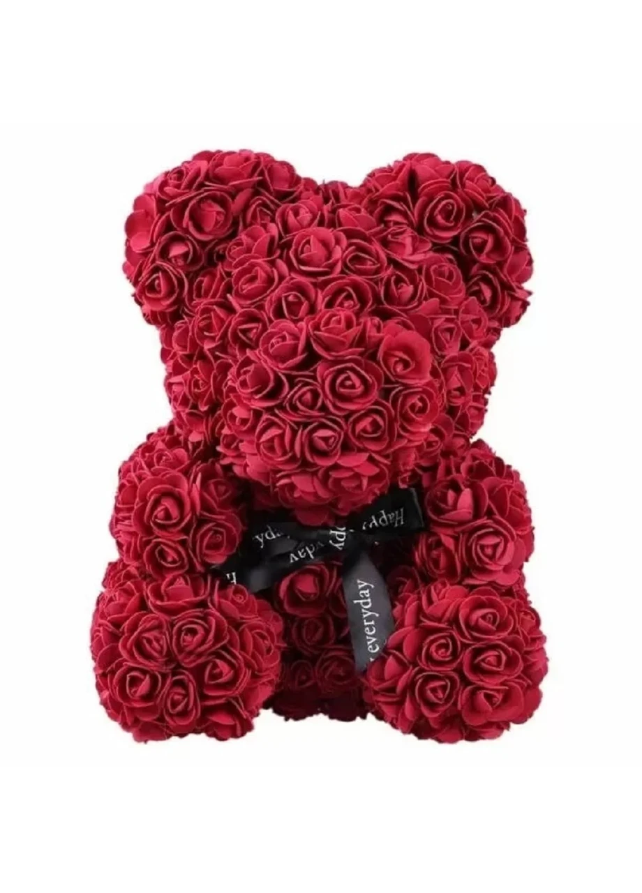 Ведмедик з троянд 40 см подарунок коханій людині