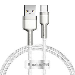 USB кабель Type-C роз'єм Baseus Cafule Series Metal Data Cable (1м, 66W). White
