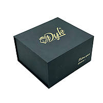 Коробка на подарунок з кришкою на магнітах з картону, чорна 175х160х70 мм, фото 3
