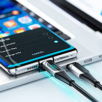 Кабель Essager Fast Charging Digital Display USB to Type-C PD100W 7A 100 cм Black, фото 5