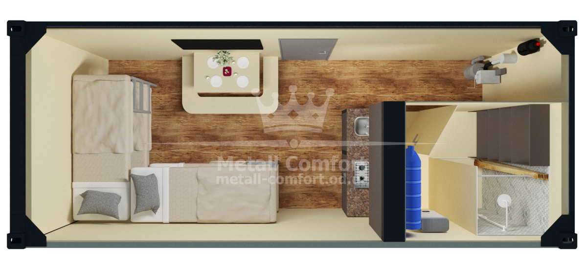 Bomb Shelter Complex "The Sea container" 8' x 20'