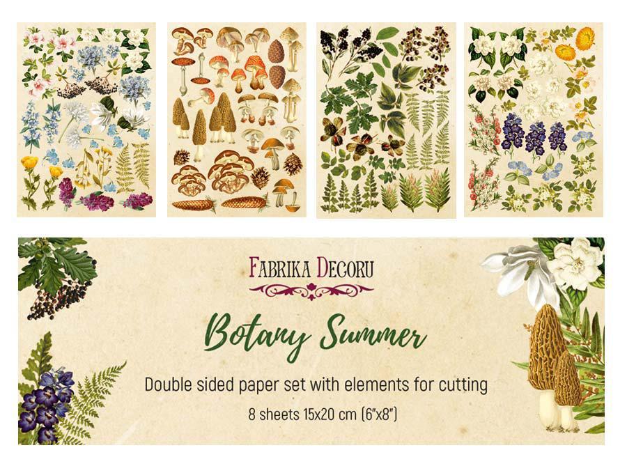 Набір двосторонніх картинок для вирізування Botany Summer 15х20 см