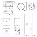 Комплект меблів для ванної Qtap Virgo тумба + раковина + дзеркало + пенал QT044VI42999, фото 3