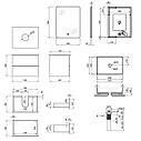 Комплект меблів для ванної Qtap тумба + раковина + дзеркало QT044VI43008, фото 3