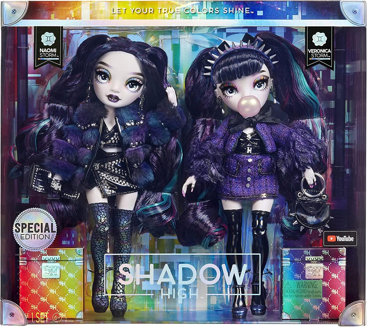 Набір ляльок Рейнбоу Хай Shadow High Наомі та Вероніка Шторм Rainbow High Shadow High Purple & Black Designer, фото 1