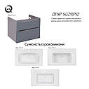 Тумба підвісна Qtap Scorpio 800х585х500 GRAPHITE QT1474TPB802NG, фото 11
