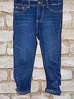 1,Стильные синие присобранные джеггинсы джинсы скинни на девочку RUUM Размер 3 года