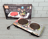 Плита переносна електрична двокомфорна настільна RAF R.8007/ Дискова електроплита