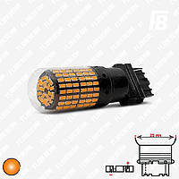 Лампа LED цоколь 3156 (T25, P27W), с обманкой, 12-24 В, SMD 3014*144 (оранжевый)