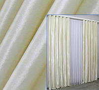 Комплект штор (2шт. 1,5х2,85м) з тканини велюр. Колір молочний