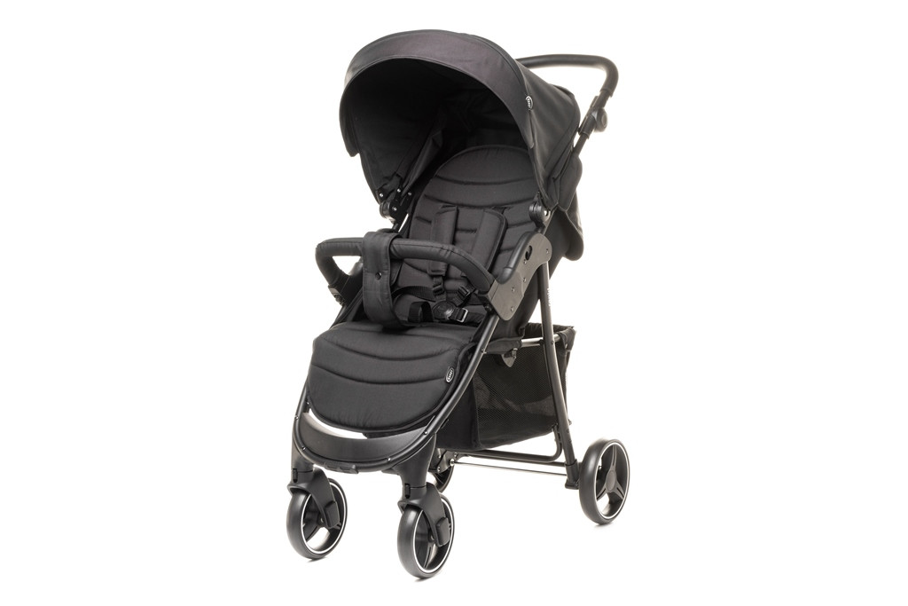 Прогулянкова коляска 4Baby RAPID XXIII Black, легка сталевий рама, 5-точковий ремінь безпеки, для дітей до 22 кг, фото 1