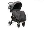 Прогулянкова коляска 4Baby RAPID XXIII Black, легка сталевий рама, 5-точковий ремінь безпеки, для дітей до 22 кг, фото 3