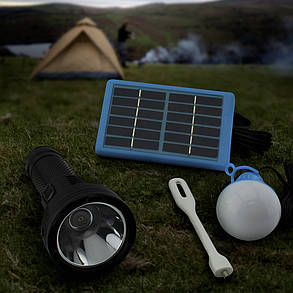 Ліхтарик ручний BL YW-038 hand torch + bulb + solar, фото 1
