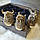 Набір рюмок 6шт із бронзи в дерев'яному кейсі ручної роботи Гранд Презент НР001Б, фото 3