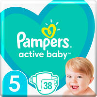 Оригінал! Подгузники Pampers Active Baby Размер 5 (11-16 кг) 38 шт (8006540207796) | T2TV.com.ua