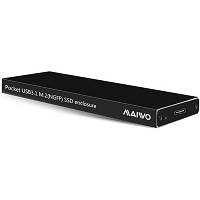 Оригінал! Карман внешний Maiwo M.2 SSD (NGFF) SATA USB3.1 GEN2 Type-C al. (K16NC black) | T2TV.com.ua