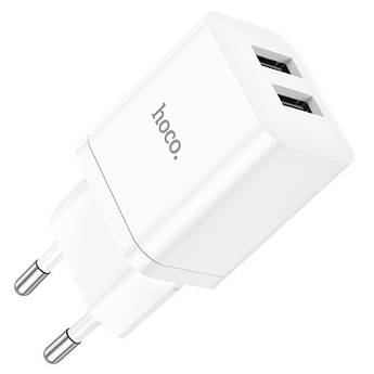 Зарядний пристрій Hoco 2хUSB N25 White