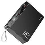 Швидкий і потужний повербанк 75000 mAh HOCO J94 Overlord 22.5W QC3.0 PD3.0 LED-дисплей Black, фото 9