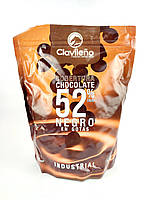 Черный шоколад кондитерский дропсы 52% какао Clavileno Industrial 1000 г Испания