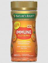 Дитячі жувальні вітаміни для імунітету Nature's Bounty Kids Immune Jelly Beans 80 шт.