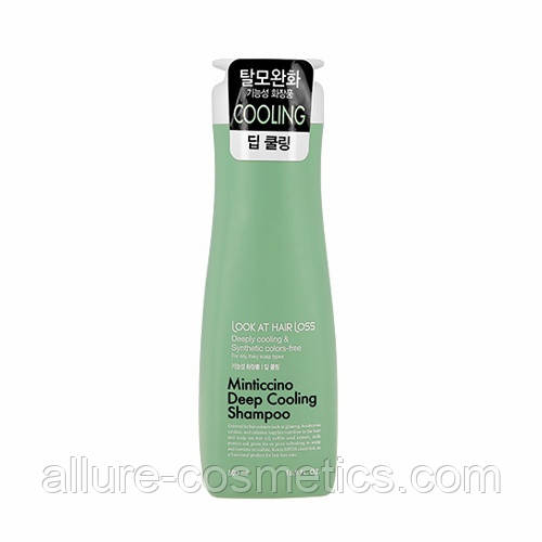 Охолоджувальний шампунь для жирного волосся Daeng Gi Meo Ri LOOK AT HAIR LOSS Minticcino Deep Cooling Shampoo 500ml