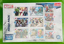 Пазли 10 в 1 (20, 35, 48 ел). Герої Всесвіту Marvel. Trefl